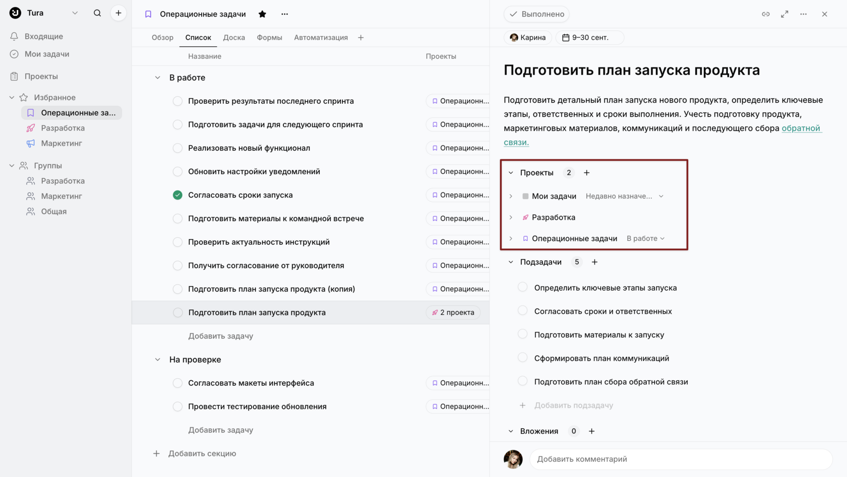 Связанные с задачей проекты
